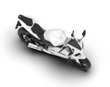 Beyaz şehir arabası beyaz arka planda izole edilmiş. 3d görüntüleme - illüstrasyon