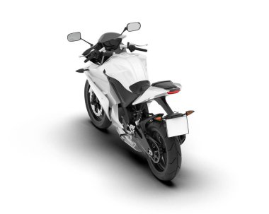 Beyaz şehir arabası beyaz arka planda izole edilmiş. 3d görüntüleme - illüstrasyon