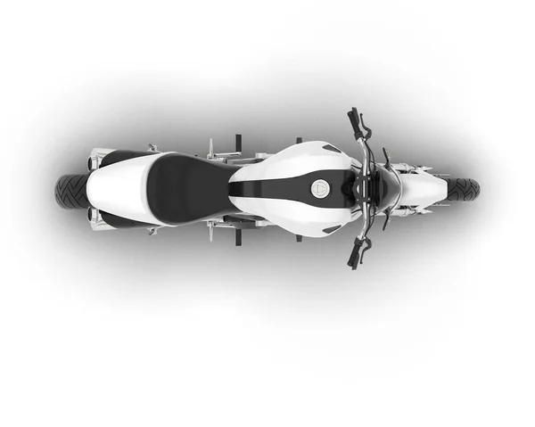 Λευκή Μοτοσικλέτα Που Απομονώνεται Λευκό Φόντο Απόδοση Εικονογράφηση — Φωτογραφία Αρχείου