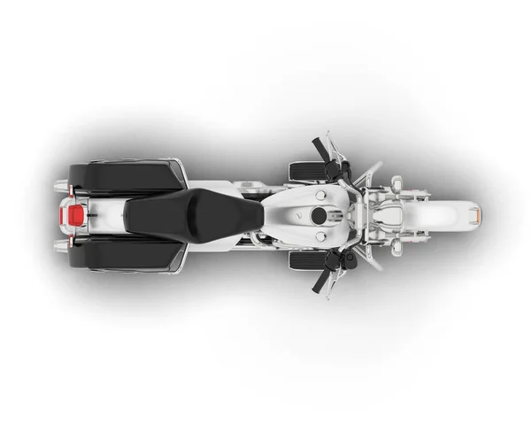 Witte Motorfiets Geïsoleerd Witte Achtergrond Weergave Illustratie — Stockfoto