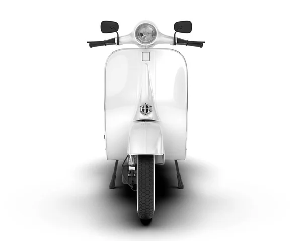 Moto Branco Isolado Fundo Branco Renderização Ilustração — Fotografia de Stock