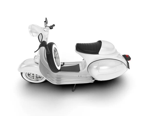 White Motorcycle Isolated White Background Rendering Illustration — Stock Photo, Image