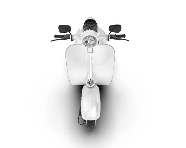 Bílá Motocykl Izolované Bílém Pozadí Vykreslování Ilustrace — Stock fotografie