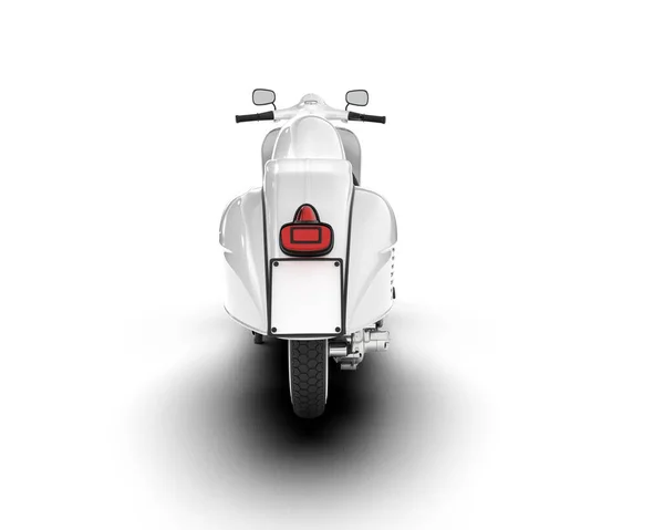 Moto Blanche Isolée Sur Fond Blanc Rendu Illustration — Photo