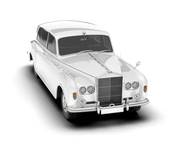 Weißes Stadtauto Isoliert Auf Weißem Hintergrund Darstellung Illustration — Stockfoto