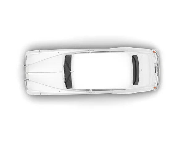 White City Car Isolated White Background Rendering Illustration — Stock Photo, Image
