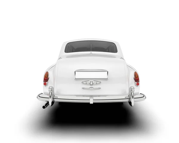 White City Car Isolated White Background Rendering Illustration — Stock Photo, Image