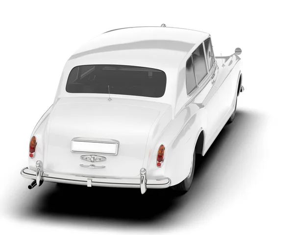 Auto Città Bianca Isolata Sfondo Bianco Rendering Illustrazione — Foto Stock