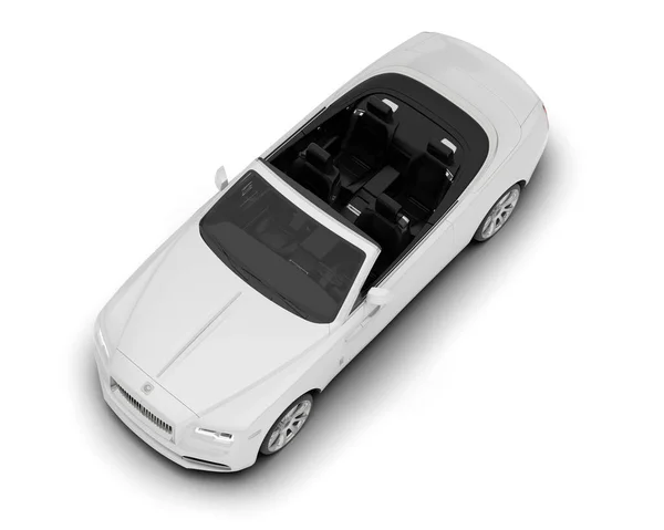 Білий Міський Автомобіль Ізольований Білому Тлі Візуалізація Ілюстрація — стокове фото