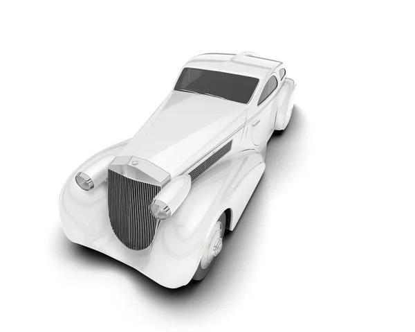 Mobil Kota Putih Terisolasi Dengan Latar Belakang Putih Ringkasan Ilustrasi — Stok Foto
