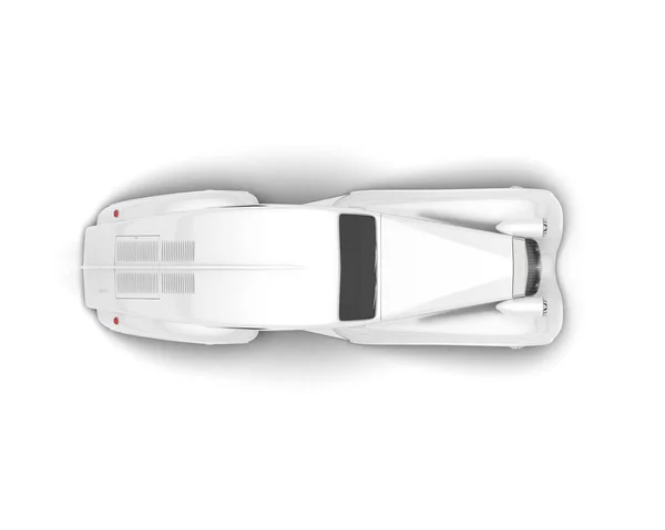 Белый Городской Автомобиль Изолирован Белом Фоне Рендеринг Иллюстрация — стоковое фото