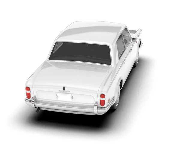Λευκό Αυτοκίνητο Πόλης Απομονωμένο Λευκό Φόντο Απόδοση Εικονογράφηση — Φωτογραφία Αρχείου