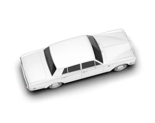 화이트 차량은 백지에 고립되어 렌더링 — 스톡 사진