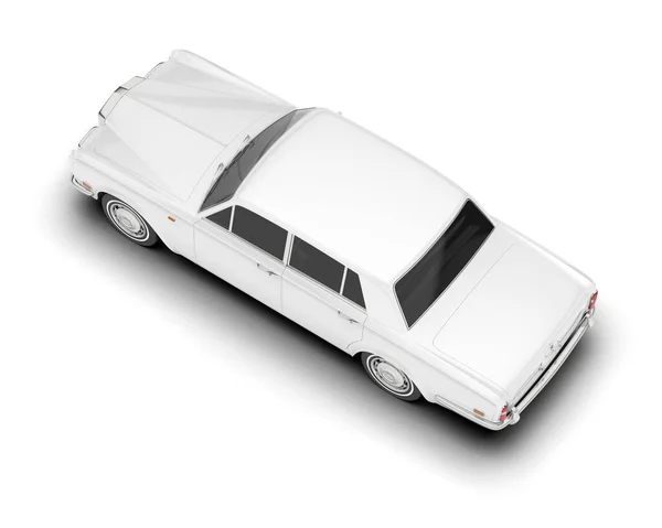 화이트 차량은 백지에 고립되어 렌더링 — 스톡 사진