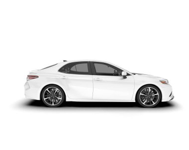 Beyaz arka planda izole edilmiş beyaz spor araba. 3d görüntüleme - illüstrasyon