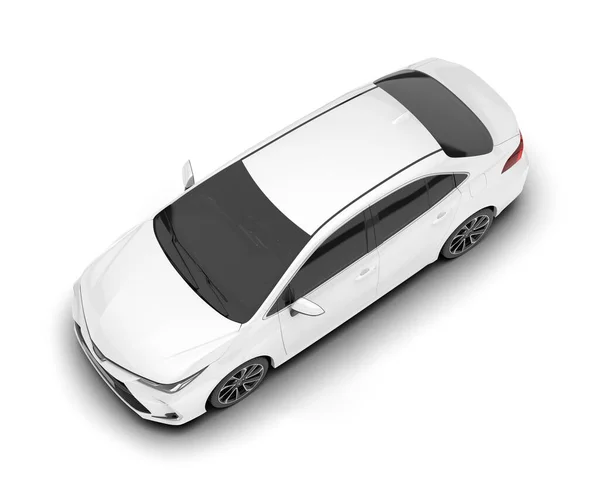 Mobil Sport Putih Terisolasi Dengan Latar Belakang Putih Ringkasan Ilustrasi — Stok Foto