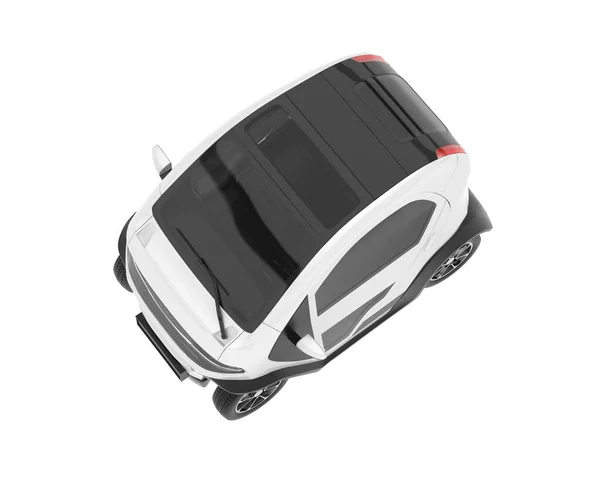 白の近代的な車の背景に隔離された 3Dレンダリング イラスト — ストック写真