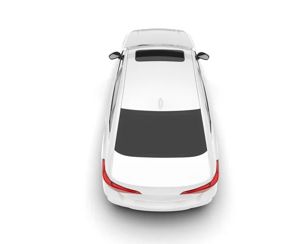 Weißes Modernes Auto Isoliert Auf Dem Hintergrund Darstellung Illustration — Stockfoto