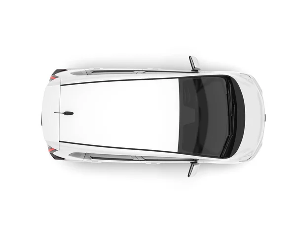 Mobil Modern Putih Terisolasi Latar Belakang Ringkasan Ilustrasi — Stok Foto