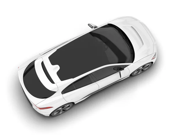 Белый Современный Автомобиль Заднем Плане Рендеринг Иллюстрация — стоковое фото