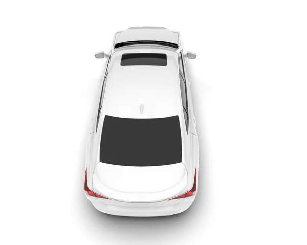 Weißes Modernes Auto Isoliert Auf Dem Hintergrund Darstellung Illustration — Stockfoto