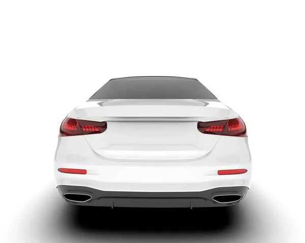 Белый Современный Автомобиль Заднем Плане Рендеринг Иллюстрация — стоковое фото