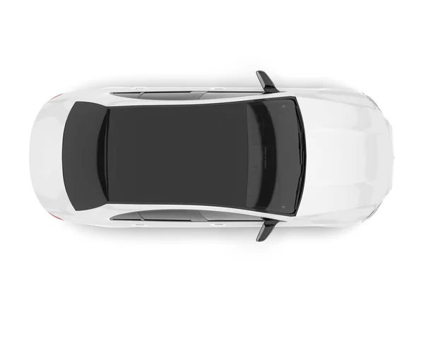 Mobil Modern Putih Terisolasi Latar Belakang Ringkasan Ilustrasi — Stok Foto