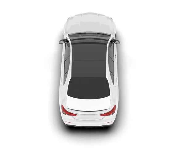 白の近代的な車の背景に隔離された 3Dレンダリング イラスト — ストック写真