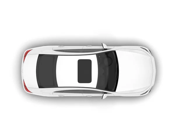 Witte Moderne Auto Geïsoleerd Achtergrond Weergave Illustratie — Stockfoto