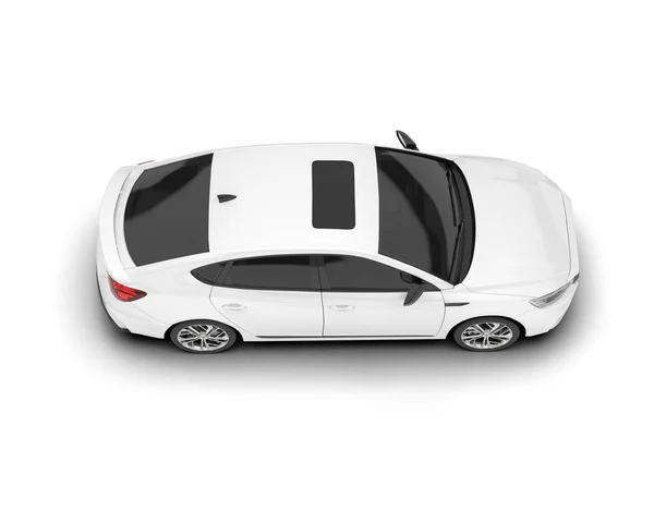 White Modern Car Isolated Background Rendering Illustration — Stock Photo, Image