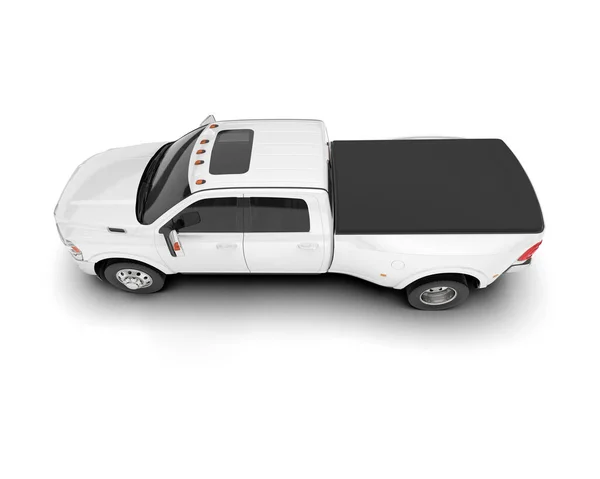 Camioneta Blanca Aislada Fondo Representación Ilustración — Foto de Stock