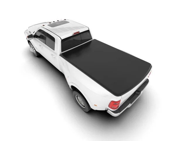 รถกระบะส ขาวแยกจากพ นหล การแสดงผล ภาพประกอบ — ภาพถ่ายสต็อก