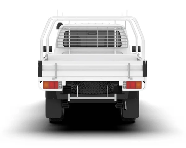 Camion Bianco Isolato Sullo Sfondo Rendering Illustrazione — Foto Stock