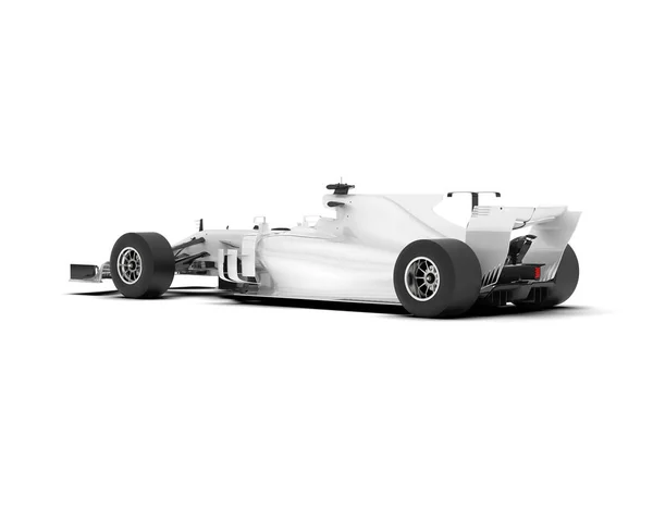 Blanke Raceauto Geïsoleerd Achtergrond Weergave Illustratie — Stockfoto