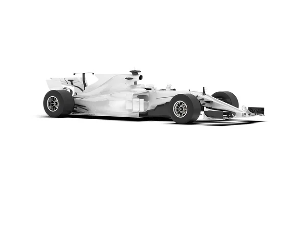 白いレースカーの背景に隔離された 3Dレンダリング イラスト — ストック写真