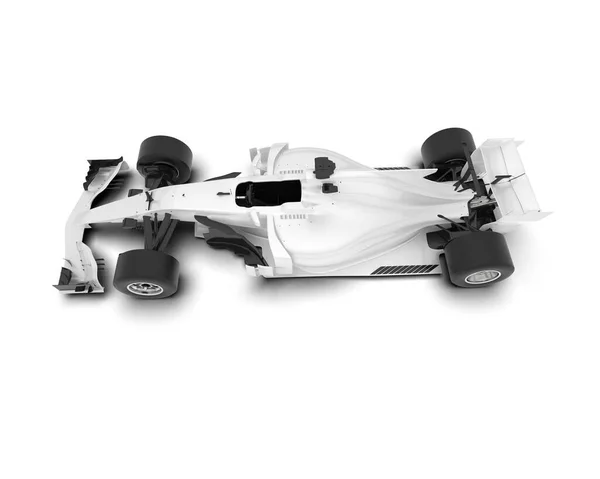 Blanke Raceauto Geïsoleerd Achtergrond Weergave Illustratie — Stockfoto