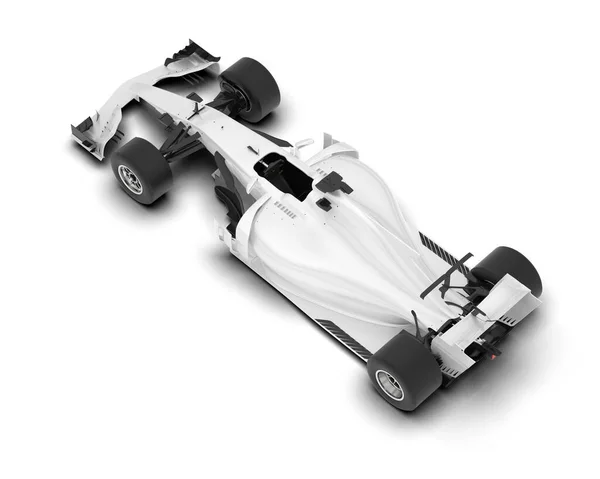 White Race Car Isolated Background Rendering Illustration — Stock Photo, Image