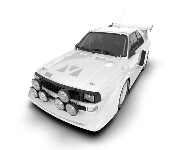 Weiße Rennwagen Isoliert Auf Dem Hintergrund Darstellung Illustration — Stockfoto