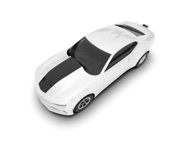 Білий Гоночний Автомобіль Ізольований Фоні Візуалізація Ілюстрація — стокове фото