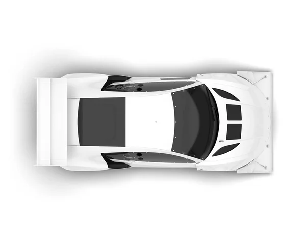 Bílé Závodní Auto Izolované Pozadí Vykreslování Ilustrace — Stock fotografie