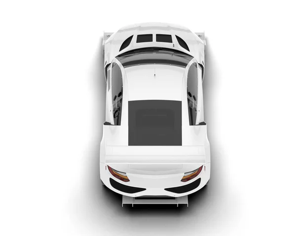 Beyaz Yarış Arabası Arka Planda Izole Edilmiş Görüntüleme Illüstrasyon — Stok fotoğraf