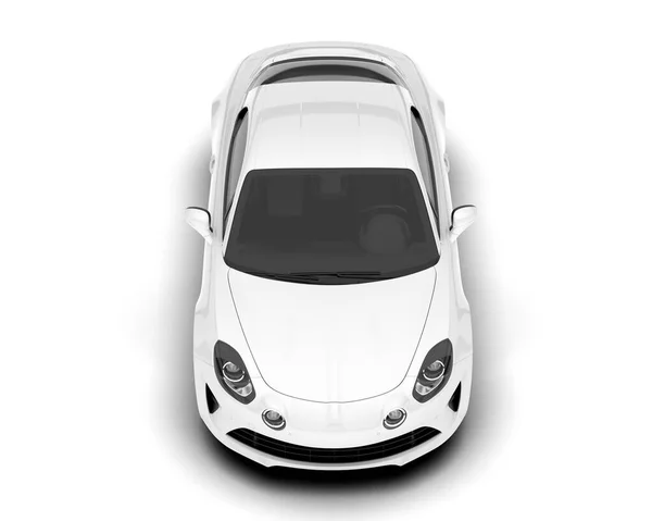 Weißer Sportwagen Isoliert Auf Weißem Hintergrund Darstellung Illustration — Stockfoto
