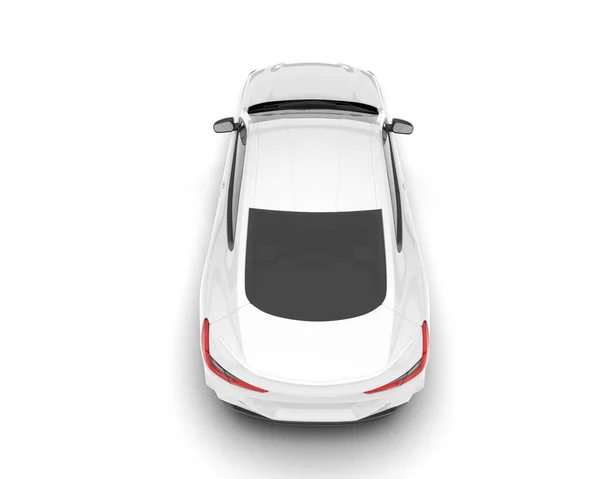 Mobil Sport Putih Terisolasi Dengan Latar Belakang Putih Ringkasan Ilustrasi — Stok Foto