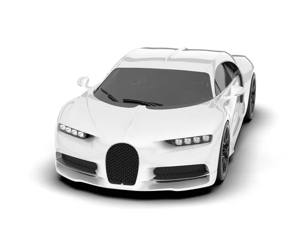 stock image White sport car isolated on white background. 3d rendering - illustration