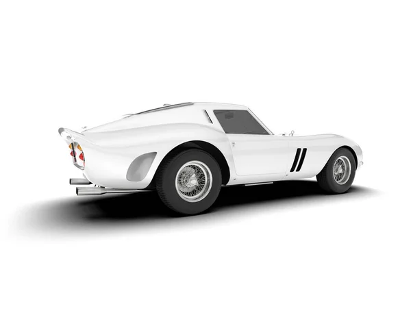 stock image White sport car isolated on white background. 3d rendering - illustration