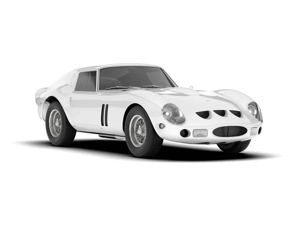 stock image White sport car isolated on white background. 3d rendering - illustration
