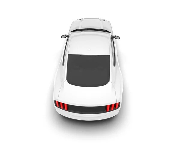 Λευκό Σπορ Αυτοκίνητο Που Απομονώνονται Λευκό Φόντο Απόδοση Εικονογράφηση — Φωτογραφία Αρχείου