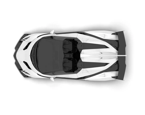 Weißer Sportwagen Isoliert Auf Weißem Hintergrund Darstellung Illustration — Stockfoto