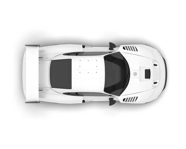 Λευκό Σπορ Αυτοκίνητο Που Απομονώνονται Λευκό Φόντο Απόδοση Εικονογράφηση — Φωτογραφία Αρχείου