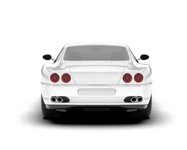 Auto Sportiva Bianca Sfondo Bianco Rendering Illustrazione — Foto Stock